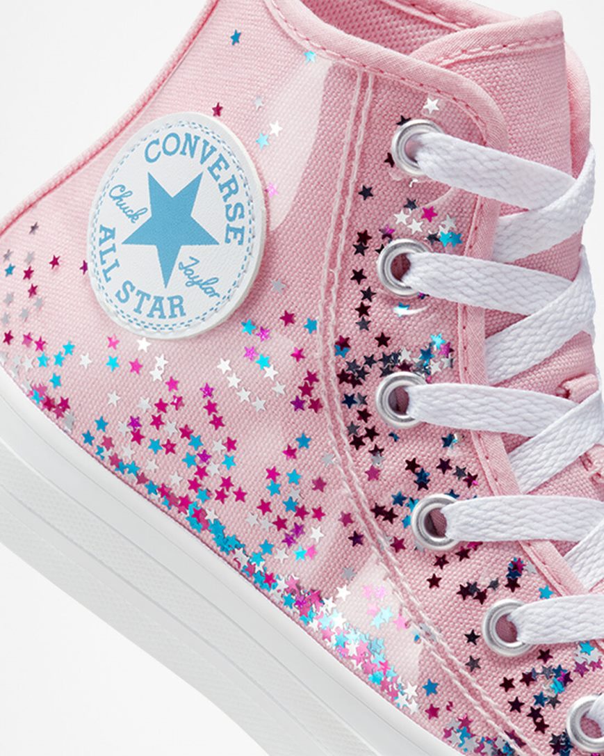 Tenis Converse Chuck Taylor All Star Encapsulated Glitter Cano Alto Menina Laranja Rosa Azuis | PT U0573T9